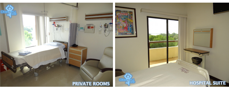 Private rooms and Hospital suite